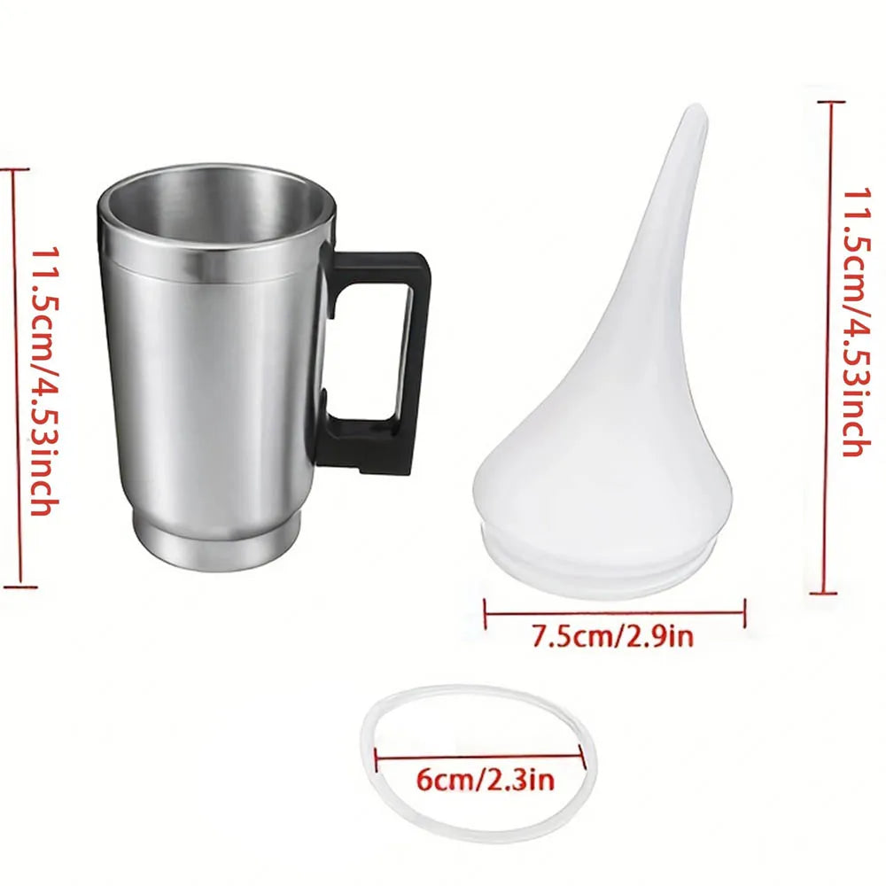 A professional car headlight restoration kit showing a metal cup, a white funnel-shaped piece, and a circular lens.