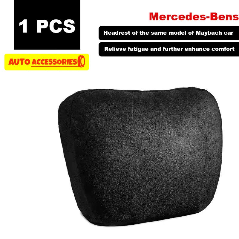 Coussin de tête et de cou noir premium pour sièges Mercedes-Benz