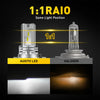 Comparaison de la position lumineuse 1:1 entre une ampoule LED Auxito et une halogène.