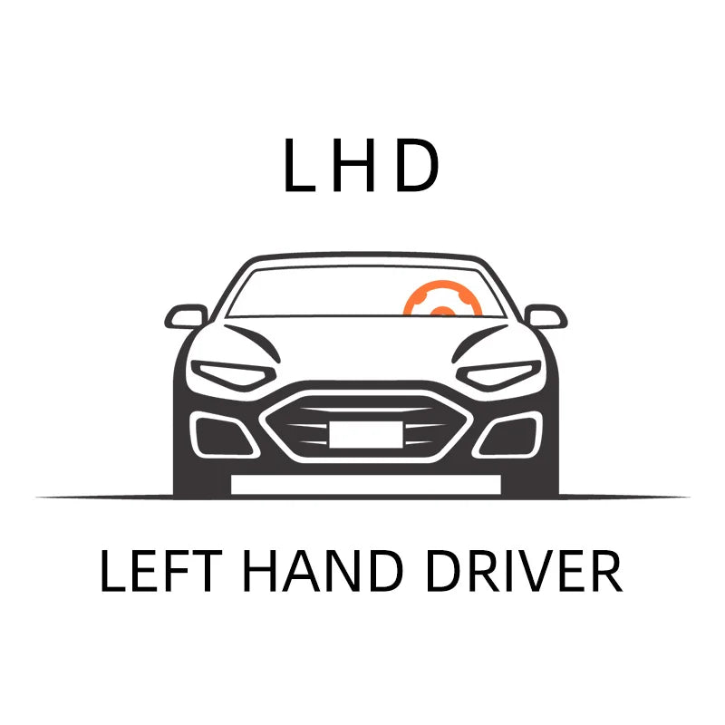 Diagram showing the left hand driver position for a vehicle.
