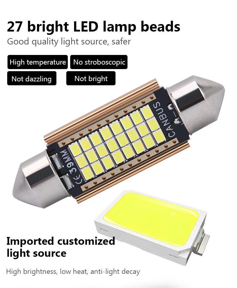 Un jeu de 27 perles lumineuses LED utilisées comme source de lumière pour véhicules.