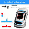Diagram showing the installation location of a T-shape seal strip for a car windshield.