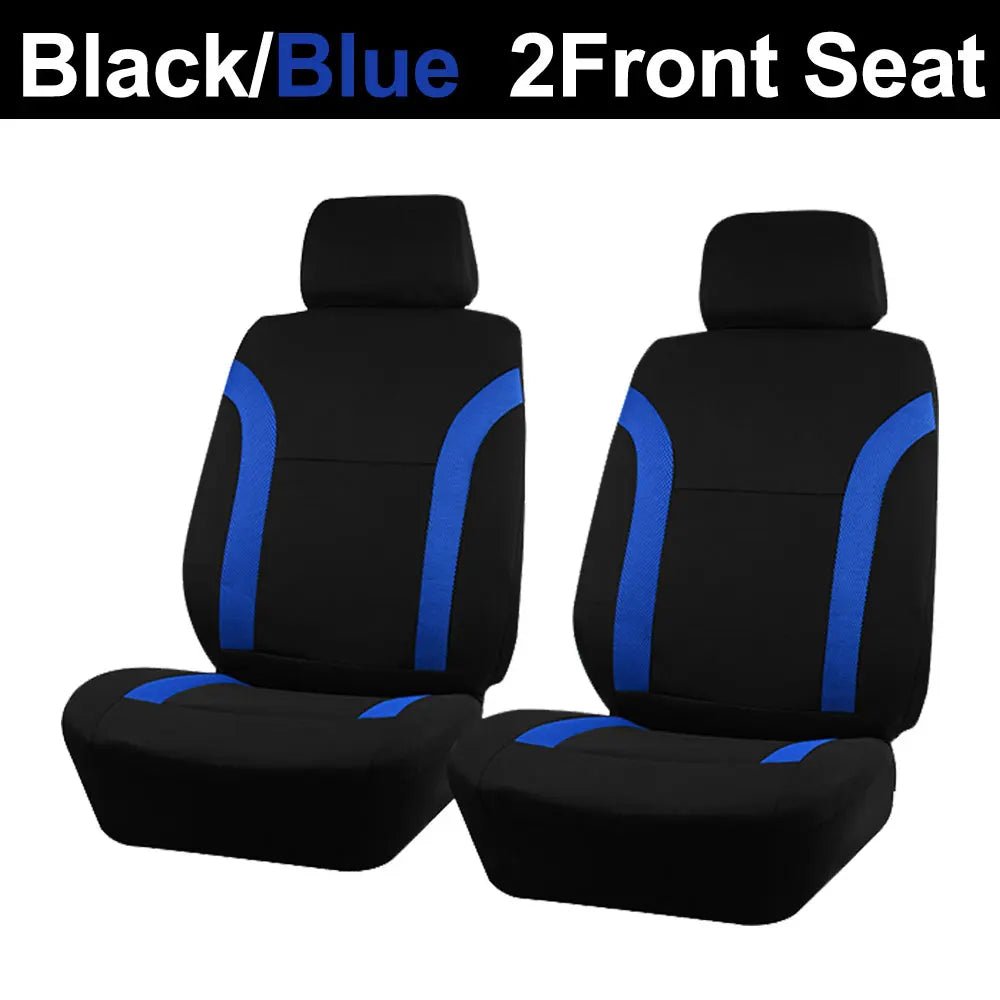 Schwarze und blaue 2-Sitzer Auto-Sitzbezug-Set für universelle Verwendung