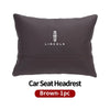 Brown Lincoln car seat headrest neck support pillow