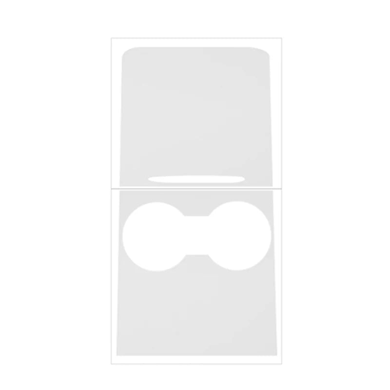 A white wood grain dashboard cover for a Tesla Model Y.