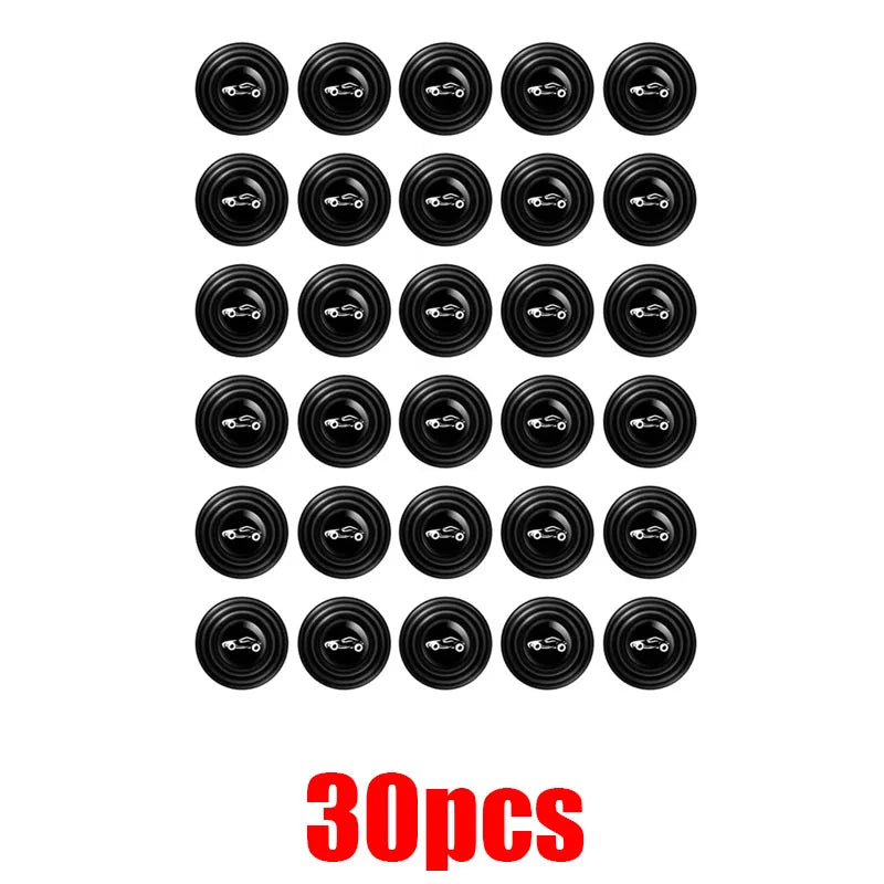 30 silicone car door anti-shock pads arranged in a grid