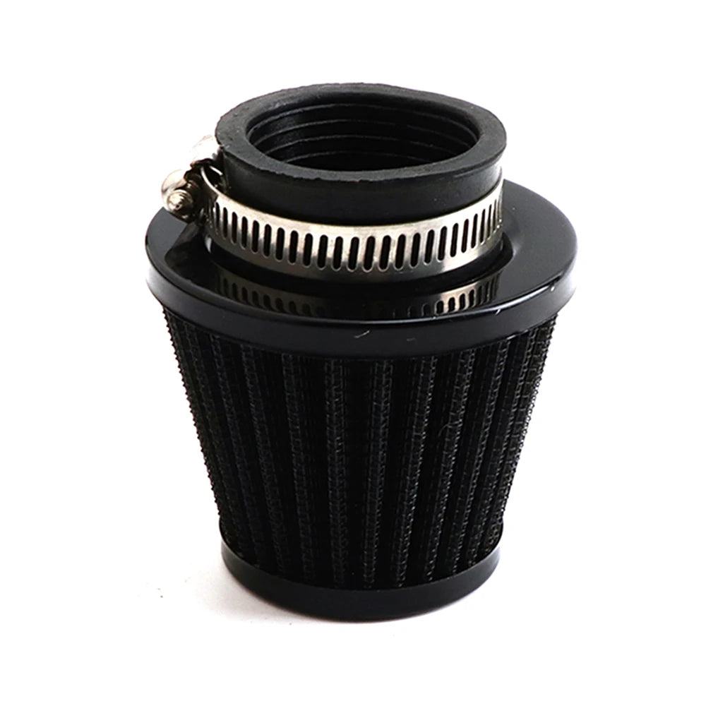 Kit d'induction de filtre à air pour moto noire avec anneau et clip métallique