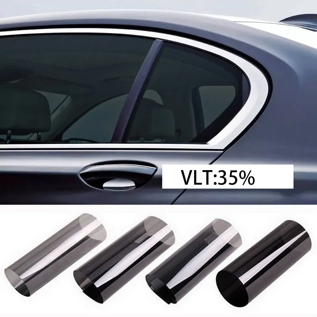 Rolls of clear window film used for automotive tinting and heat blocking