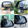 Différents angles d'une caméra de sécurité convexe à rotation à 360 degrés pour véhicule, montrant différentes vues.