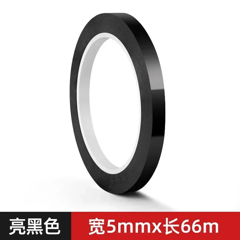 Roll of glossy anti-scratch window trim decals in black