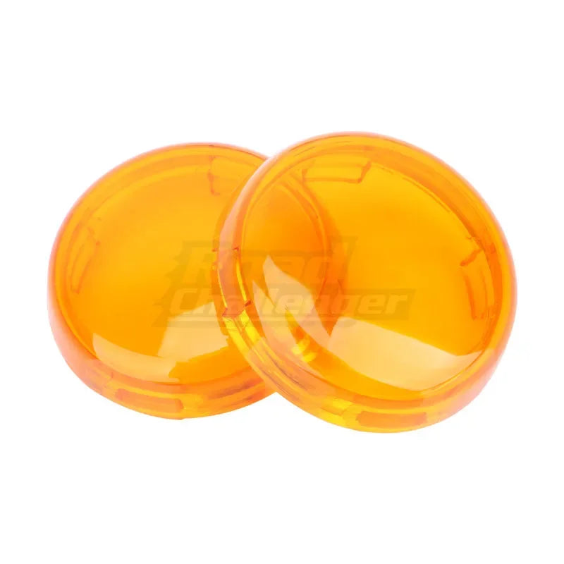 Zwei klare orange LED-Standsignal-Linsenabdeckungen für Harley-Motorräder