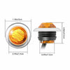 A close-up view of a 3 LED amber side marker light assembly with a clear lens and black housing.