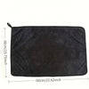 Black microfiber car drying towel rectangular shape with a handle