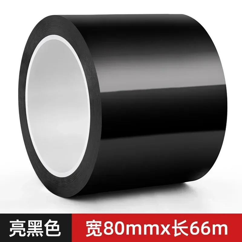 Roll of black glossy anti-scratch window trim decals measuring 80mm x 66m