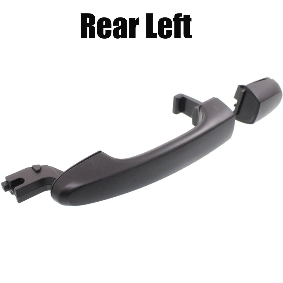 Rear left OEM door handle for KIA Sportage (2005-2010) in black.