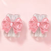 Pair of pink glitter bow cable protectors for lightning and type-c chargers