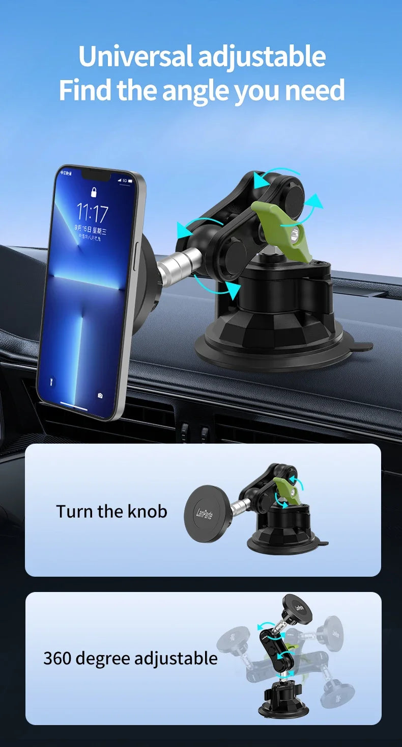 Support magnétique universel réglable pour téléphone portable, utilisé pour trouver l'angle souhaité.