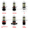 مجموعة مصابيح ضباب LED عالية الكثافة تشمل موديلات 9006/HB4، 9005/HB3، H7، H11/H8/H16 JP، H9، H16 EU، وP1