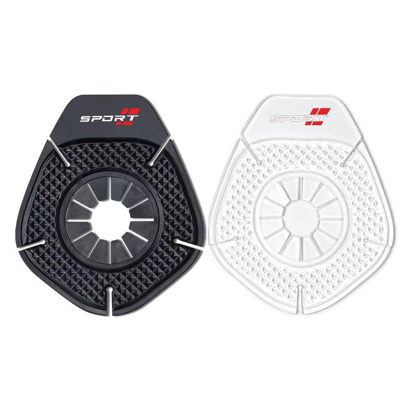 A pair of clear plastic windshield wiper protective covers, one black and one white, for universal use.