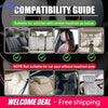Compatibility guide showing car headrest covers suitable for vehicles with similar headrests
