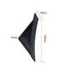 Black ABS plastic universal rear bumper spoiler lip kit shown in a side view with dimensions.