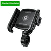 Support de téléphone standard noir Kuig Quick & Secure avec pince et tube de montage.