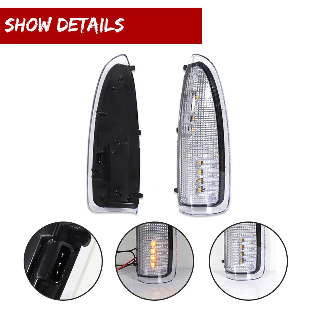 Détails des feux indicateurs latéraux en LED ambre pour Ford Super Duty et Excursion.