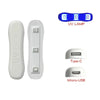 A set of three UV lamps for windshield crack repair, including a UV lamp, Type-C adapter, and Micro-USB adapter.
