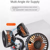 Three-head adjustable multi-angle air supply fan with 360 degree rotation and up and down adjustment