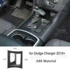 Carbon fiber interior decoration kit for Dodge Charger featuring an ABS material trim piece.