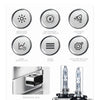A set of high-intensity xenon HID headlight bulbs and associated components displayed on a white background.