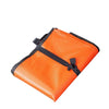 Orange waterproof car trunk liner mat with black tie closure