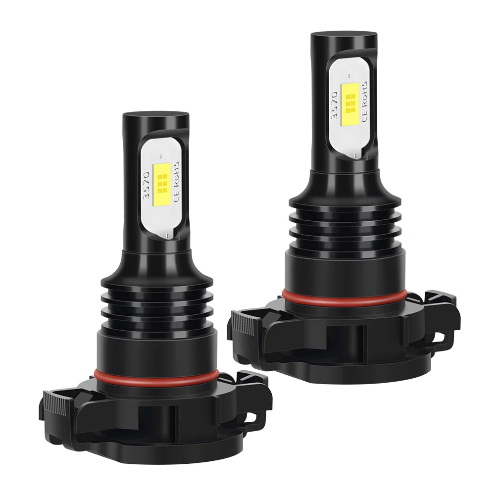 A black HID Xenon bulb assembly with a yellow light, shown in a side view.