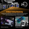 A 4-camera dash cam system for 24-hour parking monitoring featuring motion detection and collision sensing.