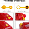 Two types of vent caps for gas cans, labeled Gas Can Vent Caps-A and Gas Can Vent Caps-B.