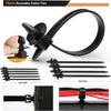 Black reusable cable ties and fasteners shown in various configurations for body repair