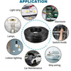 Diagram showing applications of 7 Core Tinned Copper Trailer Cable for automotive and lighting, including light strips and la