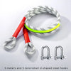 Five meters of small U-shaped steel hooks and five tons heavy duty towing rope for off-road recovery