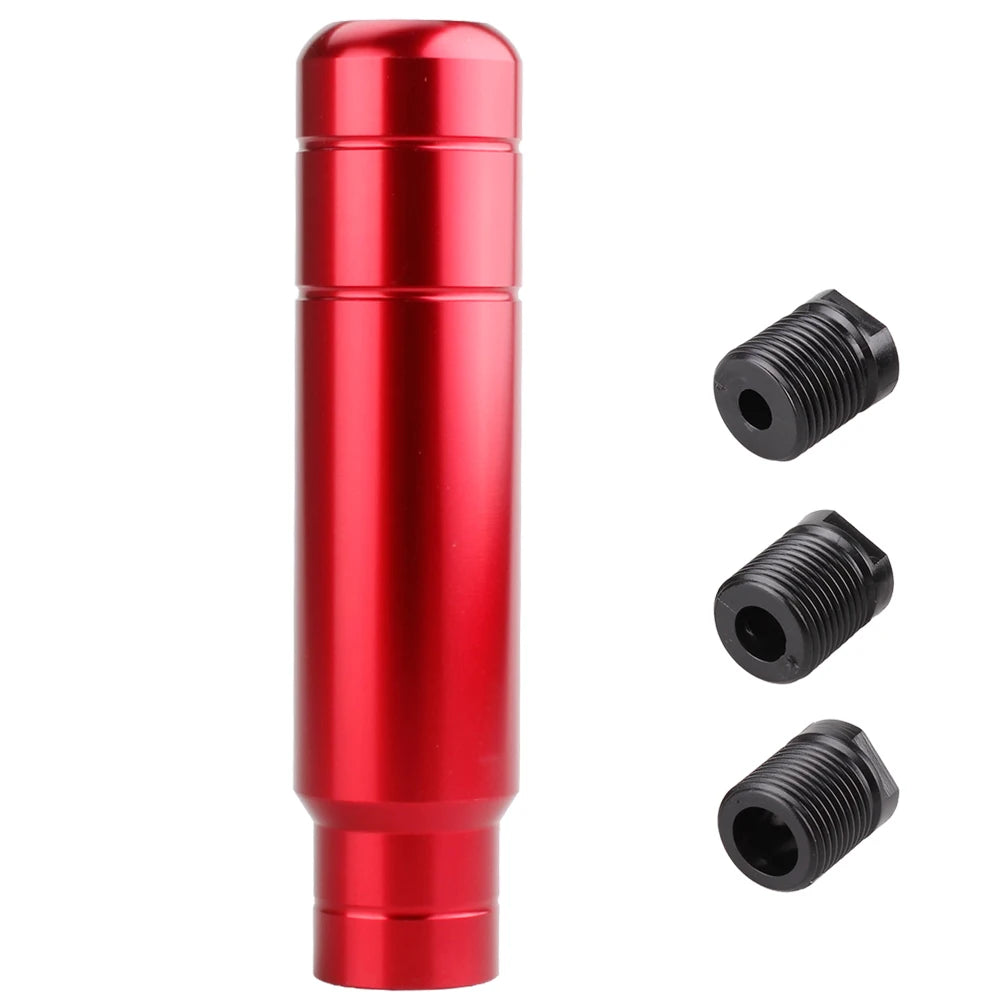 Red aluminum gear shift knob with universal fit