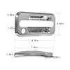 Chrome trim door handles for Hummer H2 vehicle.