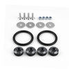 Set of aluminum quick release fasteners for bumpers, trunk, and hatch lids