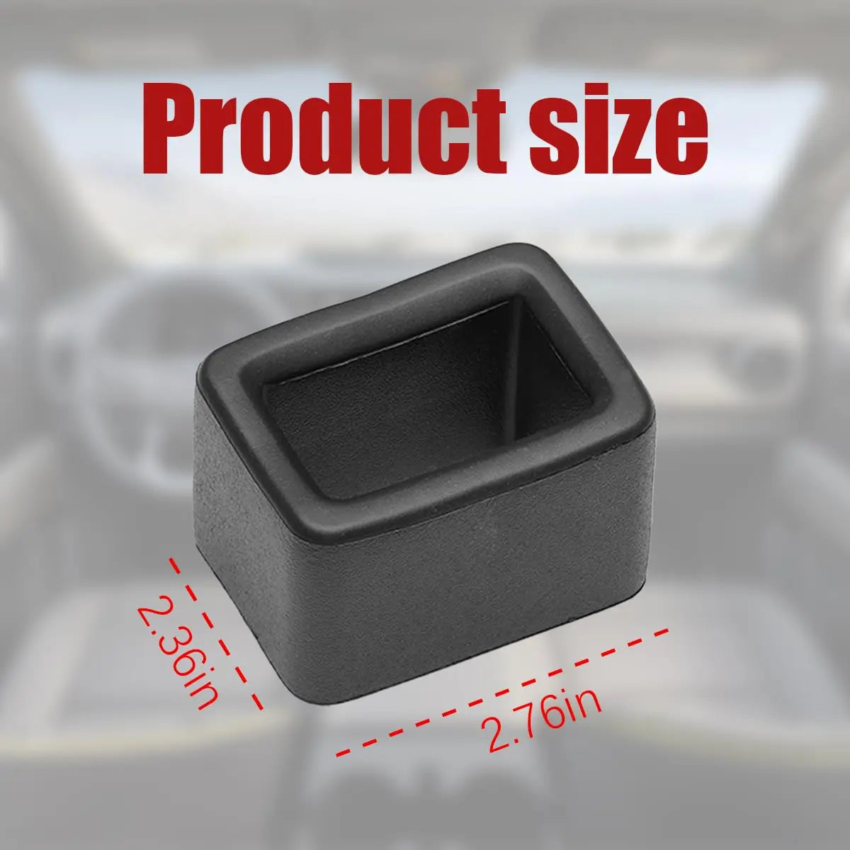 Schutzabdeckung für das Carseatgurtverschluss, Maße 2,36 x 2,76 Zoll.