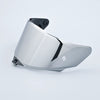 A silver replacement anti-UV windproof visor for a KYT TT REVO helmet.