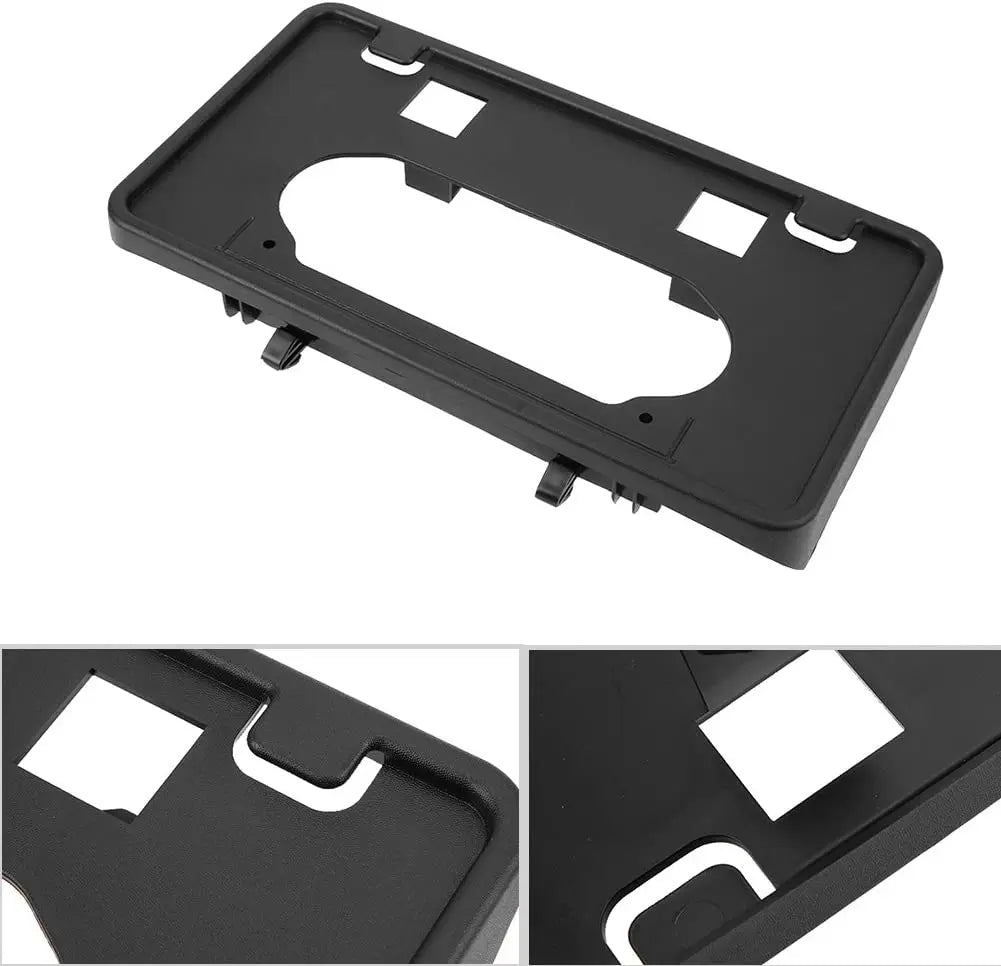 Black heavy duty front bumper guard and license plate kit for Ford F150