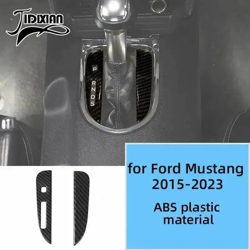 Carbon fiber interior decoration kit for Ford Mustang 2015-2023 featuring a trim piece.
