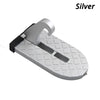 Silver multi-functional car roof access step and hook for vehicle entry