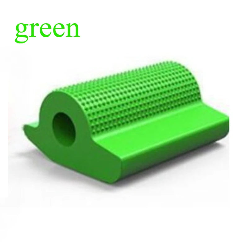 A green wear-resistant motorcycle shift lever protector with a textured surface.