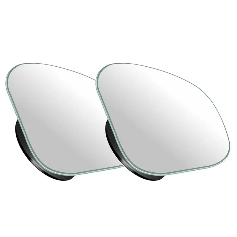 A pair of dual adjustable wide angle blind spot mirrors for vehicles.