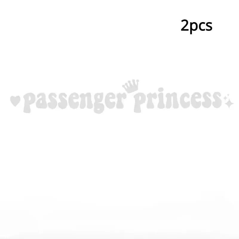 Two funny princess car stickers for rearview mirrors