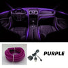 Purple flexible LED wire with connectors used for car interior decoration